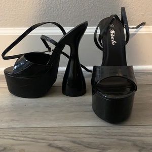 Black Block Heels